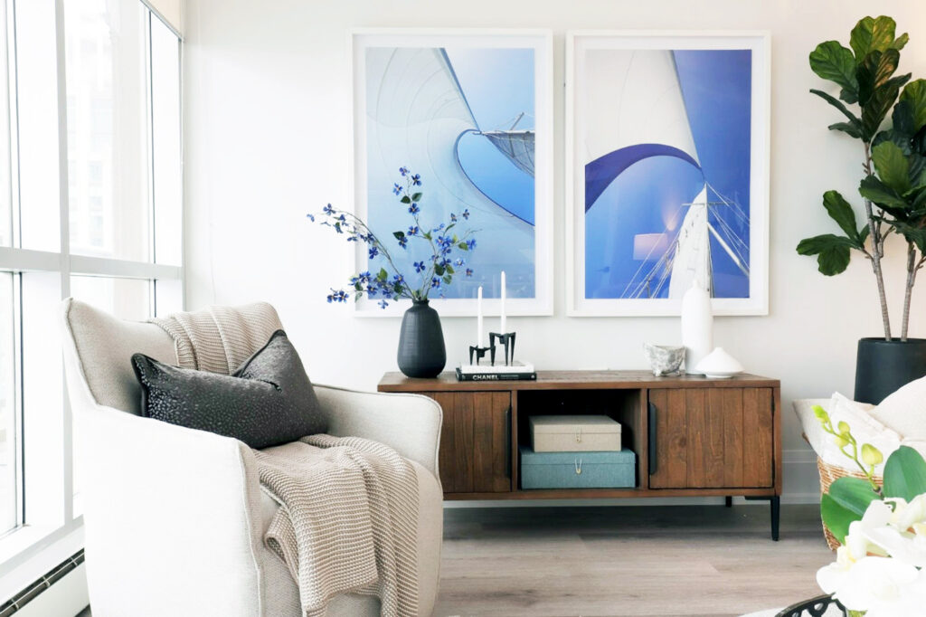 The after photos above are good representations of timeless design, avoiding the potential pitfalls of transient trends. Creating an aesthetically pleasing environment is straightforward when you focus on the fundamentals: selecting accessories with intention, incorporating standout art, and adding thoughtful layers.