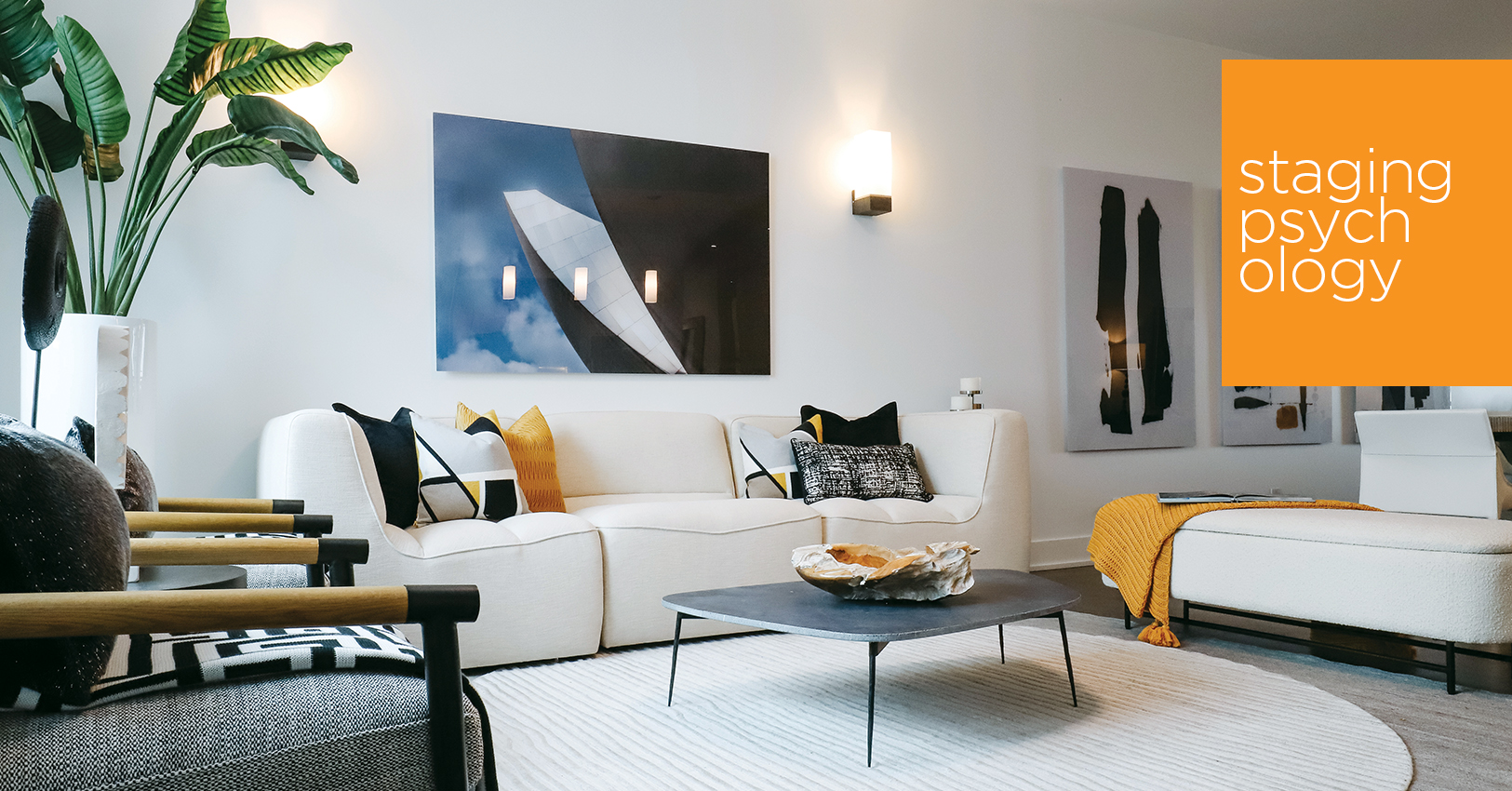 Green plants and big art can improve a room