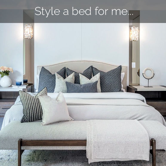 bed Curated styling for a bed