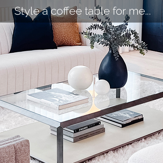 coffee-table Curated styling for a coffee table